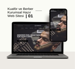 Kuaför, Berber ve Güzellik Salonu Kurumsal Sitesi Tasarımı - 01